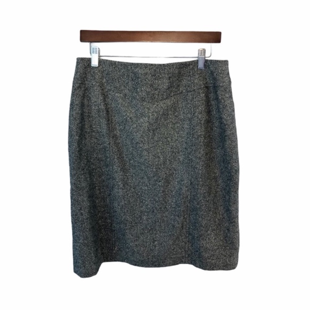 Louben Wool-Blend Grey Skirt